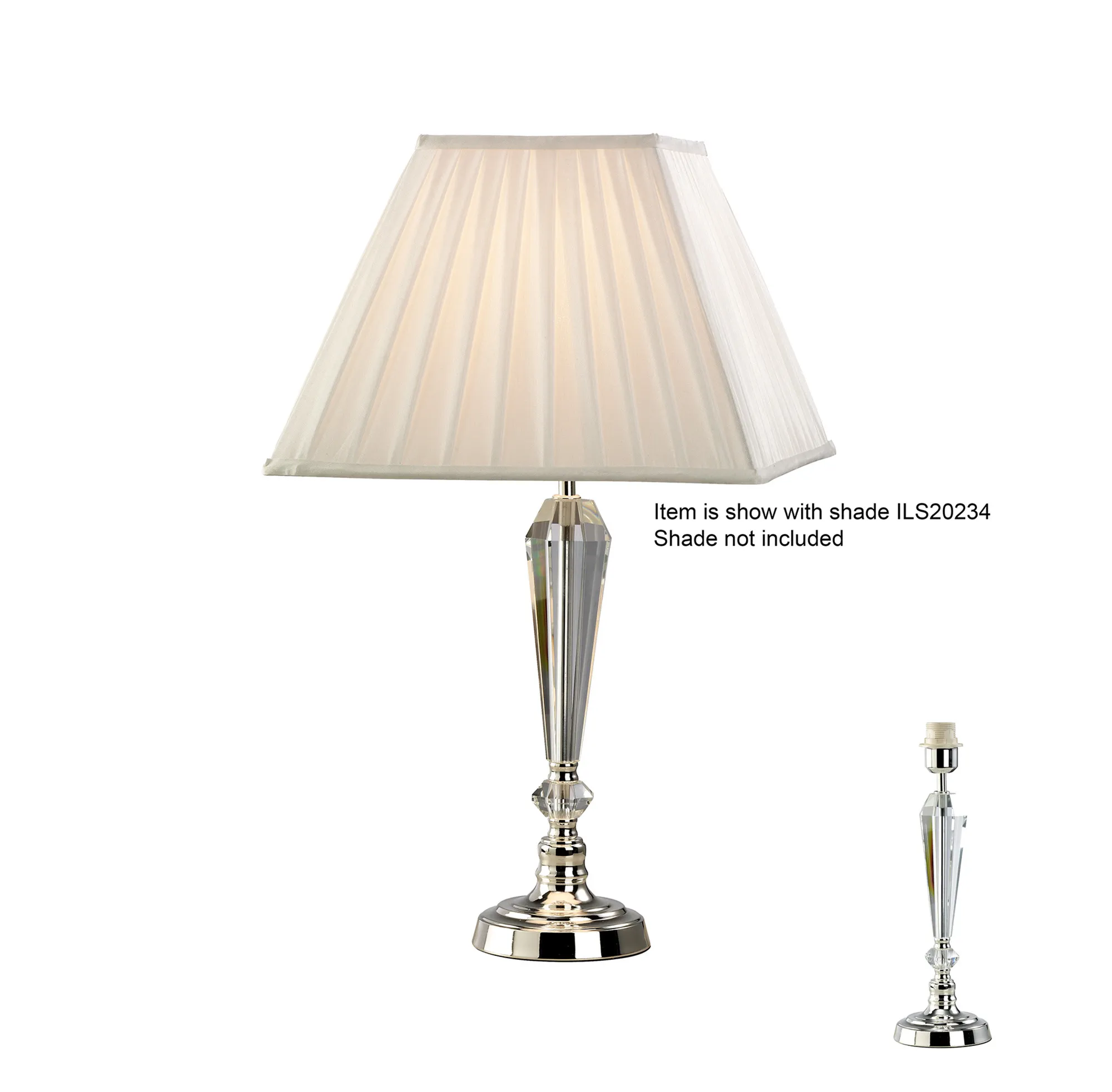 Freya Crystal Table Lamps Diyas Base Only Lamps